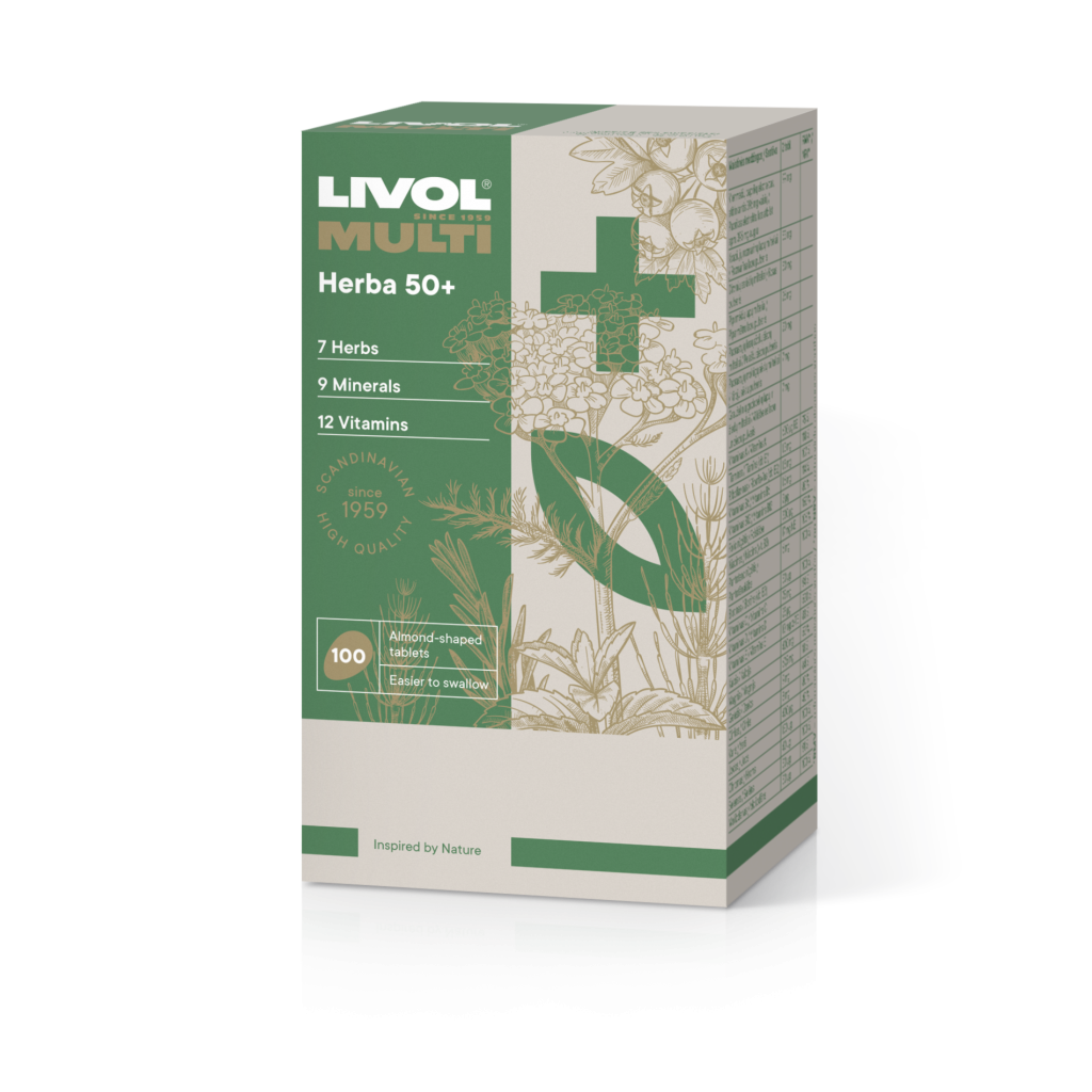 LIVOL MULTI vitaminai Herba 50+, 100 tabl.