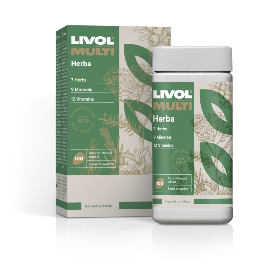 LIVOL MULTI vitaminai Herba, 100 tabl.