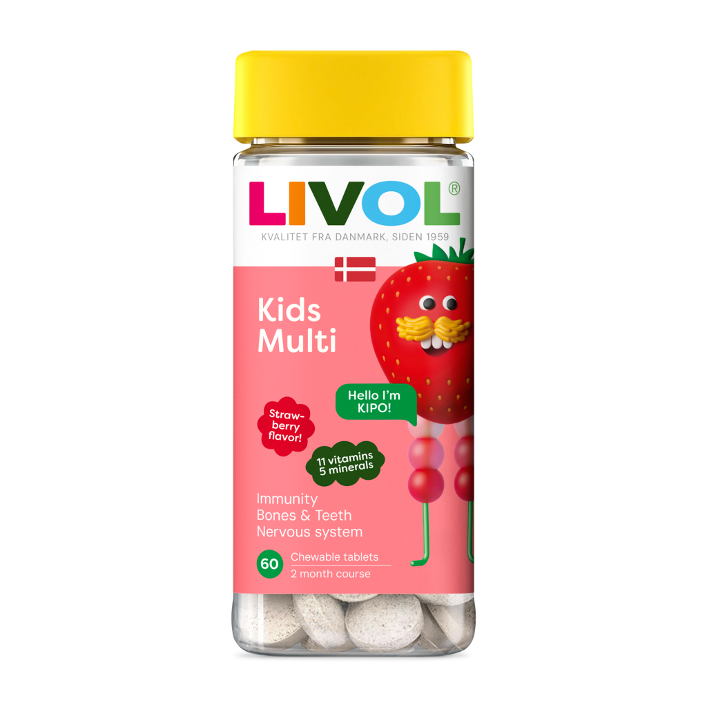 LIVOL vitaminai vaikams braškių sk., 60 tabl.